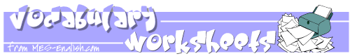Vocabulary Worksheets
